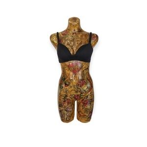 Lively All You black bra deep plunge front 36A adjustable straps